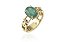 ANEL CICLOS COM ESMERALDA OVAL EM OURO 18K - Imagem 1