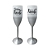 Taça Champanhe Jateada Team Bride Degradê Prata 170ml - Imagem 2