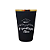 Copo Shake Preto Fosco com Borda Metalizada Dourada - Personalizada - Imagem 1
