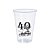 100 Copos Descartáveis 400ml Personalizados - Aniversário de 40 anos - Imagem 1