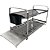 KIT MAK.INOX ESCORREDOR 20 PRATOS DESMONTADO PORTA TALHER PLASTICO 85.07 + BANDEJA COLETORA AGUA BRA - Imagem 1