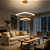 Lustre Pendente 192010 Led Domum 2 Arcos Quadrado Dourado 50/30cm 4000k Biv - Imagem 5