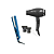 Kit Secador De Cabelo Parlux Alyon Ion Preto 2250w 220v + Prancha Alisadora Mq Titanium Blue 232°c - Imagem 3