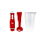 Mixer Kian Mx-100 Vermelho 350w Com Copo Medidor Graduado 700ml 127v - Imagem 2