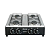 Fogão Cooktop De Mesa Portátil Asiático Com Mesa Inox 4 Bocas A Gás Acendimento Manual Braslar Preto - Imagem 2