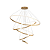 Lustre Pendente Led Domum 192008 5 Arcos Redondo Dourado Luz Quente 4000k Bivolt - Imagem 1