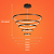 Lustre Pendente Led Domum 192009 5 Arcos Redondo Preto Luz Quente 4000k Bivolt - Imagem 4