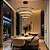 Lustre Pendente Led Domum 192009 5 Arcos Redondo Preto Luz Quente 4000k Bivolt - Imagem 5