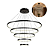 Lustre Pendente Led Domum 192009 5 Arcos Redondo Preto Luz Quente 4000k Bivolt - Imagem 1