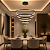 Lustre Pendente Led Domum 192009 5 Arcos Redondo Preto Luz Quente 4000k Bivolt - Imagem 6