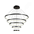 Lustre Pendente Led Domum 192009 5 Arcos Redondo Preto Luz Quente 4000k Bivolt - Imagem 2
