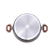 Caçarola Em Aço Inox Style Cook Grafito 28cm Mimo Style - Imagem 3
