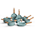 Conjunto 8 Panelas Pratic Cook Green Mimo Style Antiaderente Indução - Imagem 1