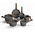 Conjunto De Panelas 6 Peças Style Cook Grafito Mimo Style Cerâmica Indução - Imagem 1