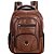 mochila couro ecológico masculina c/ conectores e cabo para carregador portátil e cadeado trava zíper - Imagem 5