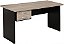 MESA RETANGULAR 1200X600 COM 02 GAVETAS IZZI NOGAL/PRETO - Imagem 1