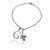 Pulseira com pingente menina e inicial de aço - Imagem 1
