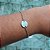 Pulseira de medalha com inicial de aço - Imagem 2