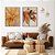 Par de quadros Floral amarelo e marrom - Imagem 1