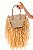 MARIA - BOLSA FEMININA TIRACOLO FRANJAS PALHA NUDE - Imagem 1