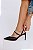 SASKIA - SCARPIN FEMININO BICO FINO SALTO ALTO SLINGBACK TELA PRETO - Imagem 3