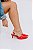 MEGAN - MULE FEMININO BICO FINO SALTO KITTEN HEELS VERMELHO - Imagem 1