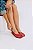 UANA - SAPATILHA SLINGBACK FEMININA BICO REDONDO TELA VERMELHA - Imagem 2