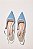 NOLA - SCARPIN FEMININA BICO FINO SALTO KITTEN HEELS TELA SLINGBACK AZUL - Imagem 4