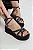 CARAIVA - SANDÁLIA FLATFORM FEMININA CORDAS PRETA - Imagem 4