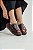 IZZY - PAPETE FLATFORM FEMININA VELCRO MARROM - Imagem 4