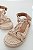 LILA - PAPETE FEMININA FLATFORM CORDAS BEGE - Imagem 2