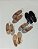 UANA - SAPATILHA SLINGBACK FEMININA BICO REDONDO TELA PRATA - Imagem 5