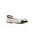 CECÍLIA - SAPATILHA FEMININA BICO REDONDO FLOR OFF WHITE C/ PRETO - Imagem 1