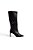 BESSIE - BOTA FEMININA SALTO ALTO CANO LONGO TACHAS PRETA - Imagem 1