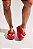 PRÉ VENDA | SAKURA - CHINELO FLATFORM TIRAS PUFFER VERMELHO - Imagem 5