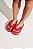 PRÉ VENDA | SAKURA - CHINELO FLATFORM TIRAS PUFFER VERMELHO - Imagem 4