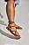 ZOE - SANDÁLIA RASTEIRA FEMININA TIRAS COURO CAMURÇA CAMEL - Imagem 6