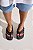 PRÉ VENDA | SAKURA - CHINELO FLATFORM POÁ TIRAS PUFFER PRETO E BRANCO - Imagem 5
