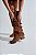 ZURI- BOTA FEMININA 2 EM 1 SALTO BAIXO COURO CAMEL - Imagem 4
