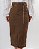 Saia Midi Marrom com Corrente Dourada - Imagem 2