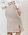Saia Midi Modesta Bege Cinto Decorativo - Imagem 3