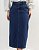Saia Jeans Midi 100% Algodão com Fenda Frontal e Cintura Alta - Imagem 2