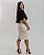 Saia Jeans Off White Midi Black Jeans Cintura Alta Modelagem Clássica - Imagem 3