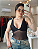 Body de renda com tule - Imagem 1