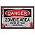 Capacho em Vinil Danger Zombie Area - 60 x 40 - Imagem 1