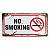 Placa de Metal Decorativa Proibido Fumar No Smoking - 30 x 15 cm - Imagem 1