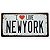 Placa de Metal Decorativa I Love New York - Imagem 1