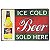 Placa de metal decorativa Retrô Ice Cold Beer Sold Here - Imagem 1