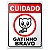 Placa - Cuidado Gatinho Bravo - 15 x 20 cm - Imagem 1