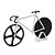 Cortador de Pizza Bicicleta - branco - Imagem 1